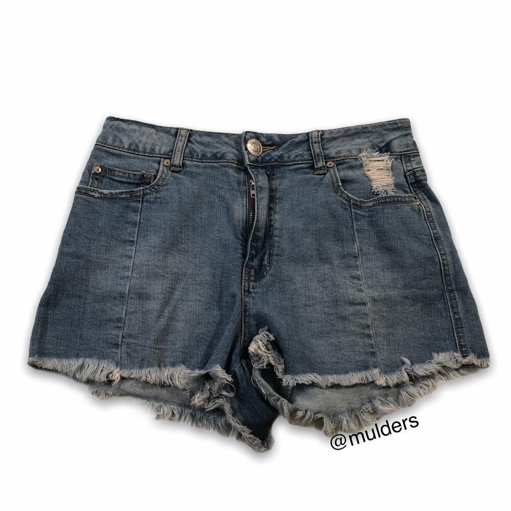 Tilly's Sky & Sparrow Blue High Rise Denim Shorts